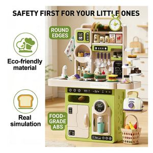 Juego de Cocina de Juguete de Plástico para Niños, con Estufa, Refrigerador, Estante de Almacenamiento, para Estimular la Imaginación y el Placer en Interiores - Product Image 2