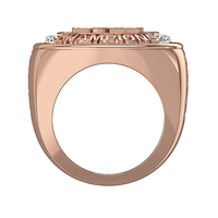 Hochwertiger Legierungs-Unisex-Ring mit Naturkristallen und Strass, vergoldet, modisch, für Aerobic und Cheerleading