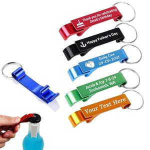 Llavero Metálico Personalizado con Logotipo Láser, Multifuncional, Portátil, de Aleación de Aluminio, Abrebotellas de Cerveza Sublimable - Product Image 1