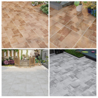 Carreaux de sol en céramique effet pierre mate antidérapants 600x600mm style château français pour maisons d'hôtes, villas, appartements, écoles