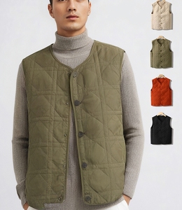 <span class=keywords><strong>Gilet</strong></span> de <span class=keywords><strong>chasse</strong></span> court en nylon léger <span class=keywords><strong>matelassé</strong></span> en losanges, réversible, sans manches, avec doublure boutonnée, pour l'automne - Product Image 1