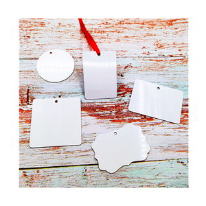 Customized Gloss White 1.0mm 3.5" Sublimation Xmas Ornament Circle Round Aluminum Sublimation Ornaments for <strong>Christmas</strong> - Product Image 4