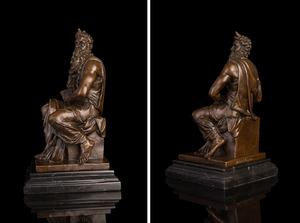 Statua di mosè scultura in bronzo di oggetti d'arte da collezione di Figurine di sculture occidentali famose di 242 - Product Image 3