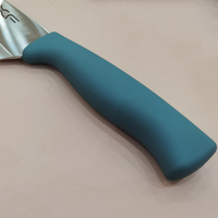 Ensemble de couteaux de cuisine avec manche en plastique coloré, nouveau Design de cuisine avec housse fourreau