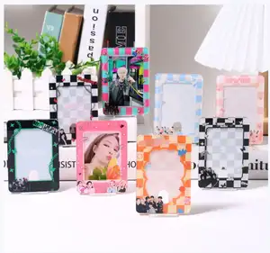 Kpop Acrylic Photocard Frame Standee Mini Plastic Frame Stands For Gift