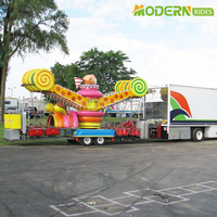 La fête foraine portable monte une remorque de foire montée sur des promenades à sensations fortes chaise volante samba à vendre