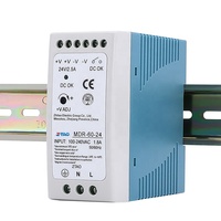 Alimentation électrique MDR-60 DC sur rail DIN 60W 12V SMPS 5V 5A 24V 5A à sortie unique, convertisseur AC-DC, certifiée CE FCC ROHS pour