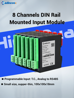 Modul Input Analog HMI/PLC MSC880 DIN35 Super Tipis Terisolasi Universal 8 Kanal Mv+Thermocouple+4-20ma+0-10V Output RS485 OEM