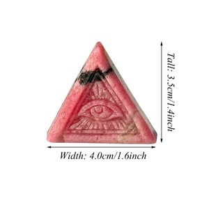 Nuovo Arrivo: Artigianato in Pietra Naturale Curativa Rodonite, Cristallo Rodonite Intagliato a Triangolo Occhio del Diavolo <span class=keywords><strong>per</strong></span> Decorazione d'Interni - Product Image 6