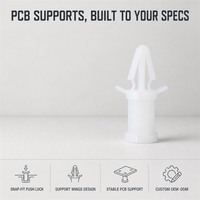 Entretoise de support de carte PCB en nylon à fixation rapide, blanc naturel, personnalisable OEM ODM