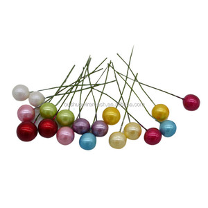 <span class=keywords><strong>Estambre</strong></span> de flores artificiales de bayas de acebo rojo para hacer y decorar coronas de flores - Product Image 3