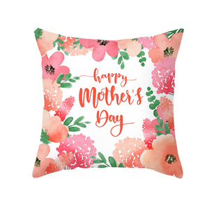 Funda de Almohada para el Día de la Madre, Funda de Almohada de Felpa con Diseño de Corazón Rosa y Flores, Funda de Cojín para Oficina, Venta al por Mayor - Product Image 4