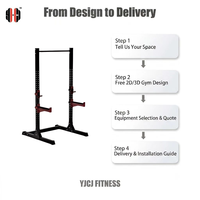 Soporte Ajustable para Sentadillas y Abdominales, con Postes Dobles, Ganchos de Barra Multinivel, Soportes de Seguridad y Base Reforzada para Uso Comercial
