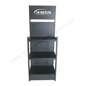 3 Tier Wrought Iron Metal Custom Free Standing Retail Promotion Pricing Stand Unit Point Of Sale Display Items Market Stand