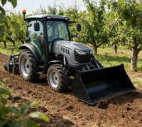 Tracteur agricole BITSMAN YTO 50-70 CV 4x4 à transmission par engrenages, homologué COC et E-Mark pour la France, avec système d'éclairage certifié pour les fermes équine