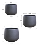 Vente en gros de grands pots de plantes pour l'extérieur Nouveau design Jardinière de fleurs en ciment de style américain pour jardin et affichage de plantes pour l'extérieur