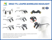 Lampe frontale chirurgicale LED sans fil MF-JD2100 5W, lampe dentaire portable pour loupe AENM-400X 3x 4x 5x 6x 8x 8.5x Loupes d'opération