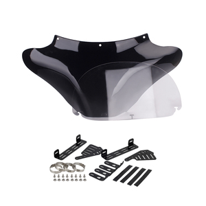 Soporte de parabrisas de ala de murciélago para motocicleta Honda VTX 750 1100 <span class=keywords><strong>1800</strong></span> Shadow <span class=keywords><strong>Kawasaki</strong></span> <span class=keywords><strong>Vulcan</strong></span> Suzuki Harley FLST FLHR Yamaha - Product Image 2