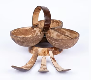 Handcrafted Coconut Shell <b>Serving</b> <b>Spoon</b> Set Natural Eco Friendly Wooden Utensils for Condiments Spices Desserts Snacks - Product Image 2