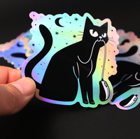 Autocollants en PVC imperméables et durables, arc-en-ciel, logo personnalisé, autocollants de dessins animés pour scrapbooking et marchandises