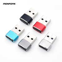 Monfonk Otg Adaptateur Convertisseur Usb 2.0 Mâle vers Type-c Adaptateur Usb-c Flash Drive Laptops Pc Ordinateur Téléphone Adaptateur Usb C