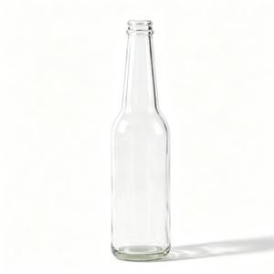 Bouteille de bière en verre flint vide de 330 ml (33 cl) avec bouchon à vis de 26 mm pour fabricant de bouteilles en verre pour boissons gazeuses - Product Image 1