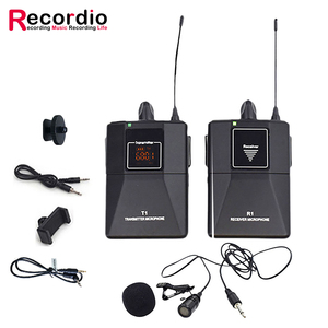 GAW-802 Recordio Good Quality External DSLR Mic wireless lavalier studio recording microphone for camera