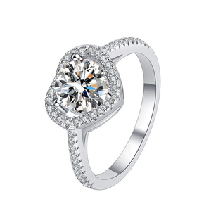 Joyería Fina de Moda, Certificada por GRA, VVs1, Diamante Moissanite, Conjuntos de Joyería con <span class=keywords><strong>Corazones</strong></span> de Amor, Plata de Ley S925, Regalos para Mujeres - Product Image 3
