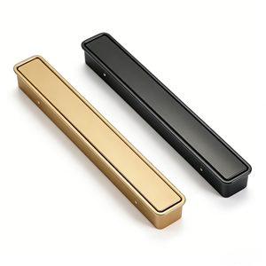 Cabinet Pull Gray Furniture Storage Concealed Sliding <strong>Door</strong> Wardrobe Handles Luxury Built in - Product Image 1