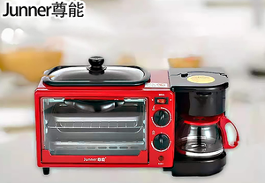 3-en-1 multifunción desayuno Hub 9L horno antiadherente plancha Pan Multi taza cafetera para Cocina - Product Image 2