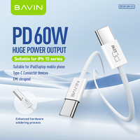 BAVIN Vente en gros Excellent CB325 Pd 12w 18w Micro Type C Usb c Chargeur rapide Android Câble de données Usb