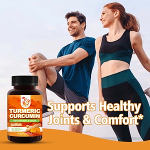 OEM ODM Capsules de curcuma et de curcumine 100% naturelles et végétaliennes avec extrait de poivre noir, fournissant de l'énergie, capsules d'extrait de curcuma - Product Image 3