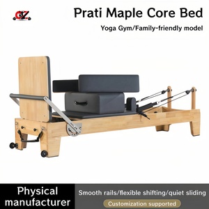 Máquina de Pilates Reformer de Madera Plegable, Portátil y Resistente, Ajustable y Multifuncional para Estudio de Pilates, Gimnasio, Ejercicio Corporal y Yoga - Product Image 1