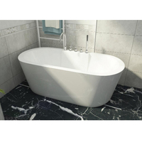 Baignoire moderne en plastique pour adultes, baignoire autoportante, acrylique, baignoire à poser au sol