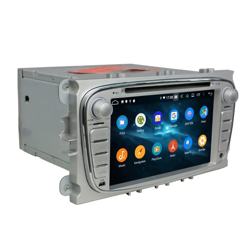 Ford Mondeo 2007-2010 için gümüş Android 10 otomobil radyosu multimedya oynatıcı araba GPS navigasyon ses Stereo 128G kafa ünitesi Carplay
