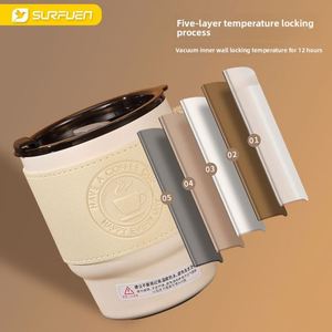 Custom Logo 350ml Double Wall Stainless Steel Thermal Coffee Cup with Sleeve <b>Hot</b> Business Gift <b>Drinking</b> Cups - Product Image 3