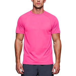 T-shirt de sport personnalisé pour homme, manches courtes, évacuation de l'humidité, séchage rapide, entraînement en salle de sport, course à pied, sport, léger, protection UPF - Product Image 1