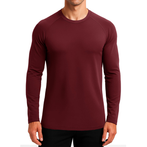 Chemise thermique à manches longues pour homme en tissu de toile écologique respirant de haute qualité, couleur unie, nouveau design confortable - Product Image 1