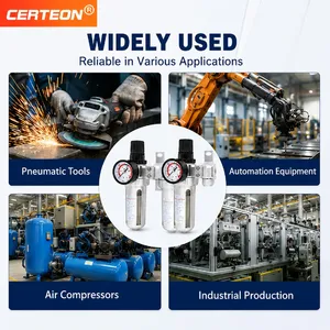 SFC200 SFC300 SFC400 <span class=keywords><strong>SFR</strong></span> SL FRL filtre regulateur lubrificateur separateur purge manuelle PT1/4 PT3/8 PT1/2 air unite - Product Image 5