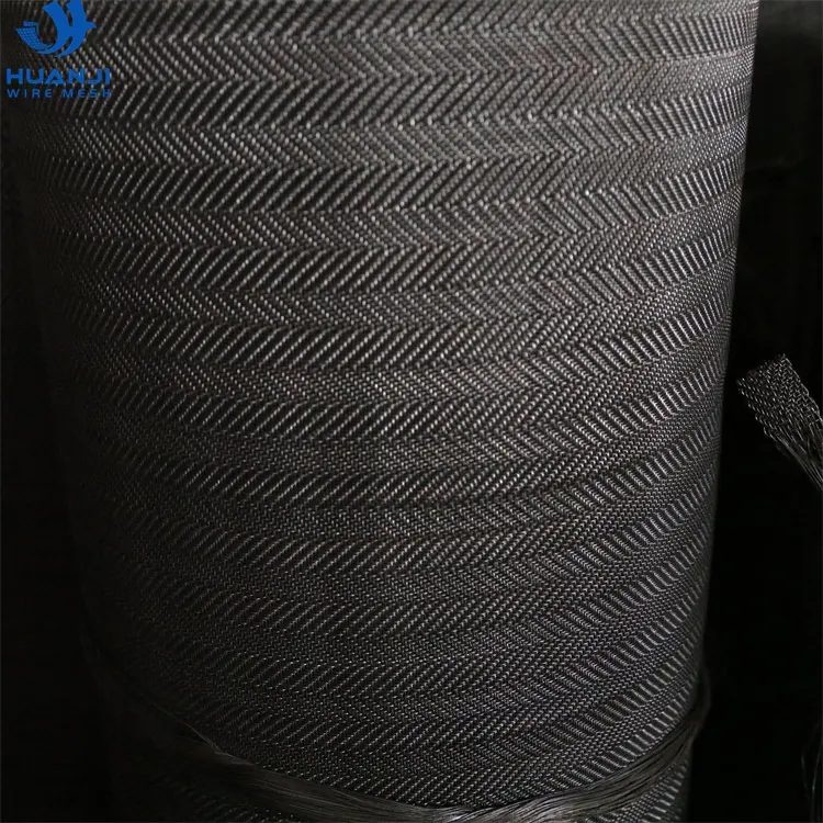 10 mesh 20Mesh Low Carbon Steel Iron Black Wire Cloth For Rubber Industries Filter