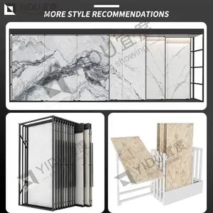 מתלה אריח פורצלן להתאמה אישית עם מדפים תצוגה יוקרתית ומברקים מודולריים - Product Image 5