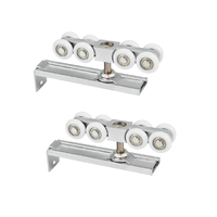 Roulettes de porte coulissante d'appartement modernes de qualité, en alliage de zinc et nylon, silencieuses, durables et antirouille