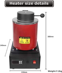 Fourneau de fusion électrique numérique pour argent, or, cuivre, aluminium, fer, avec <span class=keywords><strong>creuset</strong></span> en graphite - Product Image 6