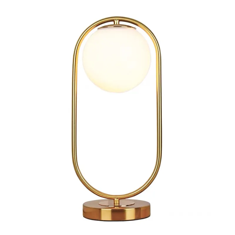 Nordic Modern Designer Fancy Decorative home bedroom Luxury LED white Glass Lights LED table light
