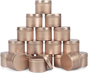 Wholesale 120ml 4Oz Metal Round Tin For Christmas Candle Jars Luxury