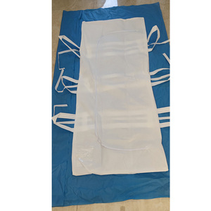 Sac mortuaire jetable en tissu non tissé 90x210cm blanc à usage médical - Product Image 2