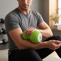 Balle de massage vibrante en silicone personnalisée OEM, masseur électrique doux pour tissus profonds, contrôle de la vitesse à 5 niveaux, vente en gros
