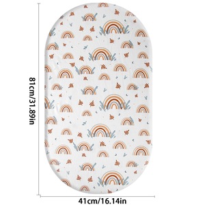 2 Pezzi Lenzuolo con Angoli Elasticizzati in Morbido Jersey 100% Cotone Stampato per Materasso <span class=keywords><strong>Neonato</strong></span>, Prevenzione Macchie Quotidiane - Product Image 4