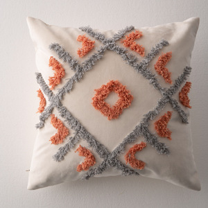 Nouveau design de housses de <span class=keywords><strong>coussin</strong></span> en velours tufté <span class=keywords><strong>marocain</strong></span> avec broderie géométrique vintage pour la décoration intérieure et les hôtels - Product Image 5