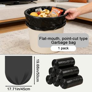 Sacs poubelles Huamaohengchun, 22 pièces, sacs poubelles avec poignées, non parfumés, sacs poubelles noirs pour salle de bain, cuisine, chambre et salon - Product Image 5